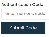 Snippet from the 2FA form