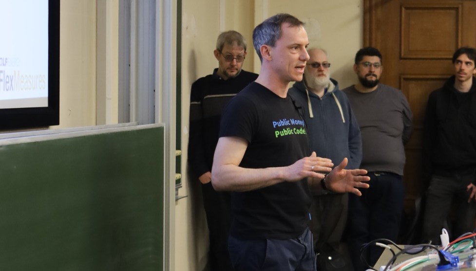 Nicolas presenting at FOSDEM 2025